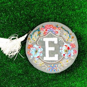 Anthropologie monogrammed E pouch. Brand New With Tags.